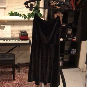 Urban Outfitters Black Velvet Square Neck Dress